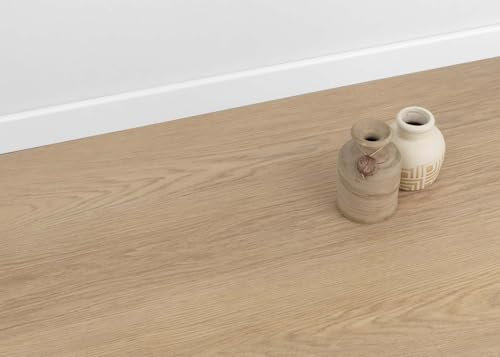 Klick Vinylboden Eiche Natur Rigid Vinyl in Holzoptik hell ideal für Wohnzimmer und Flur SPC Designboden modern