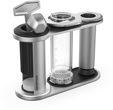 AeroPress Organizer-Ständer aus Edelstahl, High-End Kaffeebar-Station Zubehör, Kompakte Aufbewahrungslösung passend für Premium, Clear und Original Hand-Kaffeemaschinen