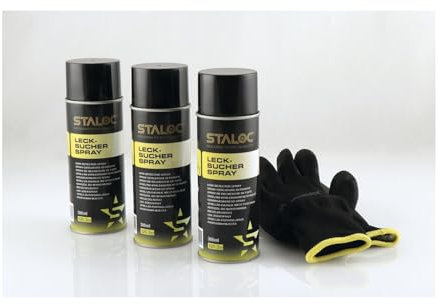 Staloc Lecksuchspray für Gas mit sehr guter Schaumbildung - Lecksucher zum Aufspüren von Undichtigkeiten 300ml - 3 Stück