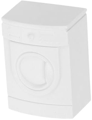 Toyvian Mini Washer Machine Dollhouses Laundry Machine Toy Portable Washer Portable Washing Machine Birthday Decoration for Girl Mini Dryer Model Mini Furniture Plastic White