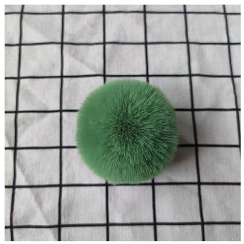 BrightGlow 20 Stück Kunstfell Bommel Pompons Kaninchenfell Bommel Weiche Pompons zum Basteln Kunstfell-Pom-Poms Flauschigen Plüsch Bälle DIY Pom Pom für Mützen Weihnachtsdekoration Grün 60mm