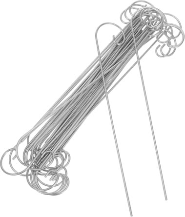 VINTORKY 20pcs Garden Plant Label Hooks Metal Shepherd Hooks for Outdoor Vegetable Metal Sign Stakes Planter Rod Garden Markers for Flower Arrangement