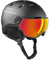 BLACK CREVICE Skihelm Wengen I Skihelm mit Visier aus Polycarbonat I Skihelm Herren & Damen I Leichte Double-Inmould-Technologie I Atmungsaktiver Ski-Helm I Größenverstellbar (Schwarz, M)