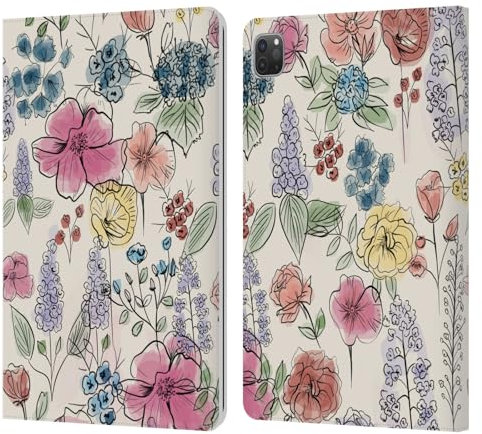 Head Case Designs Licenza Ufficiale Anis Illustration Giardino Selvaggio Motivo Floreale Custodia Portafoglio in Pelle Compatibile con Apple iPad PRO 11 2020/2021 / 2022