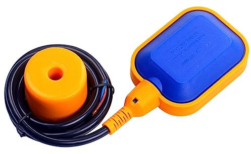 Jrifedptry Interruptor flotante de plástico para bomba de sumidero, interruptor flotante atado para tanque de agua con cable de alimentación de 10 pies, perfecto para estanques de albercas de aguas