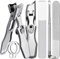 VOGARB Professional Nail Clippers Kit with Toenail Clippers, Curved and Slanted Nail Clippers Set for Men Toenail Clippers for Seniors Thick Toenails Large Wide Jaw Opening Ultra Sharp