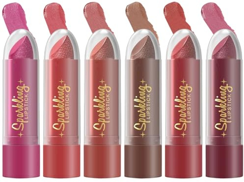 Dia -Mond Shimmer Lipstick Lipstick Lipgloss, Lipgloss, glänzend, wasserfest, 6 Stück, feuchtigkeitsspendend, Lippenfarbe