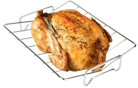 Genérico Grillrost für Grill, antihaftbeschichtet, V-Form, für Backofen