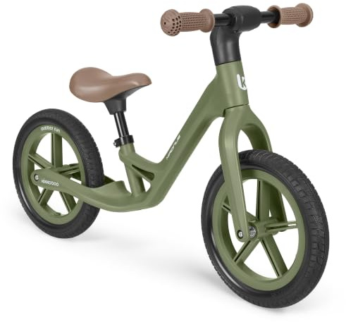KikkaBoo Magnus Laufrad für Kinder 3–6 Jahre, Leichter Fiberglas Rahmen, Verstellbarer Sitz, rutschfeste Griffe, Robuste PU Räder