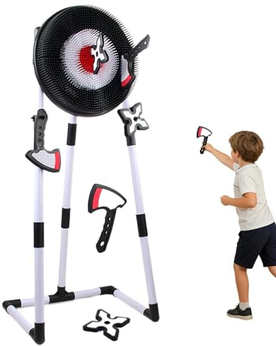 Axe Throwing Game - Outdoor Target Toys, Backyard Toss Set with Safe Lightweight Axes for Lawn Activities Interactive Skill Challenge with Portable Design Family Party Camping and Picnic 20.87 inches