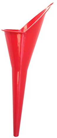 Vorcool Plastic Funnel Multi-Purpose Long Neck Funnel for Car Oil / Gas Additives / Lubricant and Liquids (Red)