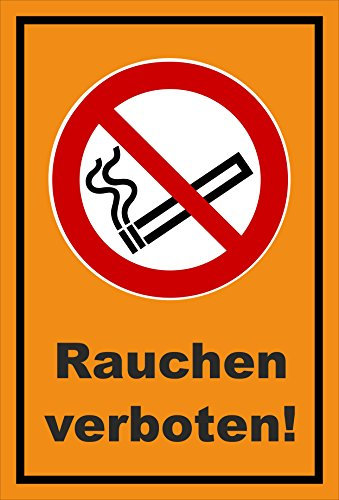 Melis Folienwerkstatt Graz Design Autocollant Humoristique Panneau Interdiction avec Inscription en Allemand Rauverbo DIN ISO 7010 ASR A1.3 - S00355-005-E - 20 modèles Disponibles
