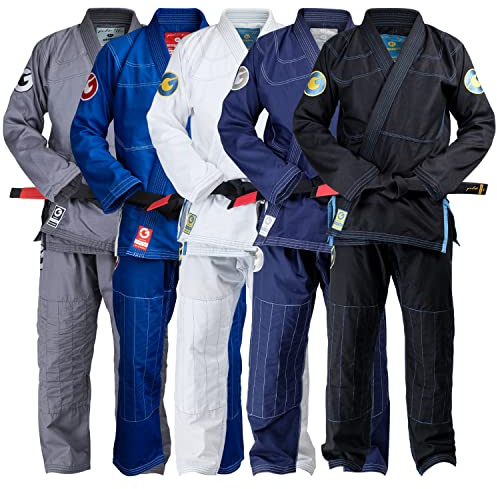 Gold BJJ Aeroweave Jiu Jitsu Gi - Ultra Lightweight BJJ Gi - Preshrunk Brazilian Jiu Jitsu Uniform for Men (Black, A2)
