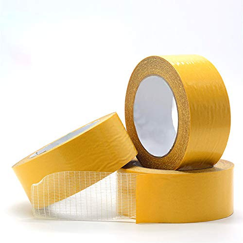 Supertool Selbstklebendes Klebeband, Super Sticky Mesh Tape, Fiberglas Tuch, doppelseitiges Klebeband für die Automobilindustrie, Dichtung, Legierung, Stoff, Leder, gelb