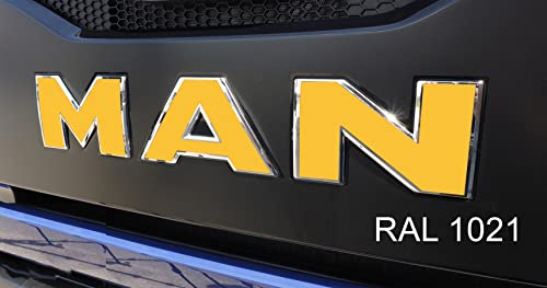 W.B.A. Aufkleber passend für Man Emblem TGX/TGS Euro 6 ab Bj. 2013 RAL Gelbtöne (RAL 1021, TGX)