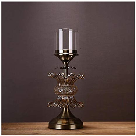EWATTTYAA Kerzenständer, Gebürstetes Metall Antiseptikum Benutzt for Hochzeit Schlafzimmer Studie Abendessen Bei Kerzenlicht