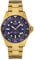 Swiss Alpine Military Herren-Armbanduhr Analog Quarz Edelstahl Gold Schwarz Blau 1115sam Armband 7052, Gold/Schwarz/Blau - 1115sam, Armband