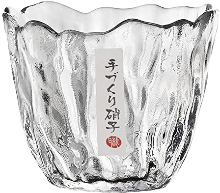 Moonlove Bicchiere da whisky con incisione giapponese, per 40°, 50°, 60° compleanno, da uomo, set regalo per whisky, cocktail, vino, set regalo (vetro floreale)