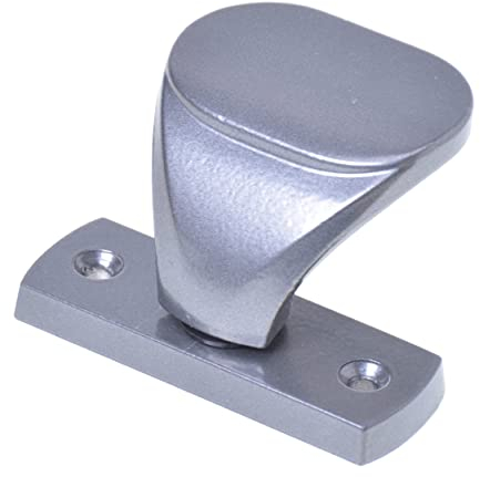 Aqbau® Türknopf f.Rahmentüren Aluminium Knopfdrücker Türknauf feststehend türknöpfe schiebetür griff knauf garagentor griff für Türen Tore Pforten (Graphit)