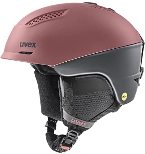 uvex Ultra MIPS - MIPS-Sysytem Skihelm für Damen und Herren - robuster - wechselbare Innenausstattung - Antique Rose - Grey matt - 51-55 cm