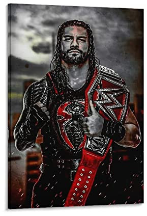 XXJDSK Poster Kunstdrucke Motiv: römische Reigns, WWE, amerikanischer Wrestler, 60X90cm Kein Rahmen
