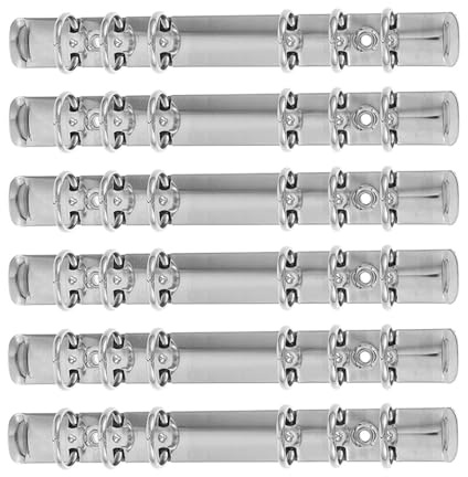 Operitacx Lose Blattbindemittel Metall 6-Ringe Ring Ordner Für A5 Dokumentenorganisation Diy Nachfüllbar Für Schule Büro Und Fotoalbum 6 Stück