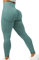 ZAAYO Damen Sport Gym Leggings Scrunch Butt Lifting Push Up Seamless Yoga Pants Fitness Workout Leggings Dark Green XS