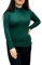 LUXE DIVA Ladies Womens Polo Neck Roll Neck Turtle Neck Plain Jumper Top Long Sleeve 8-26 Bottle Green