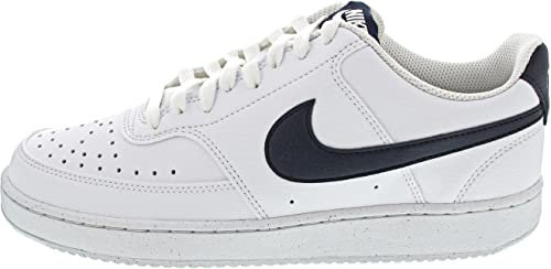 Nike Herren Court Vision Low Next Nature Sneaker, Weiße Mitternacht Marine, 44 EU