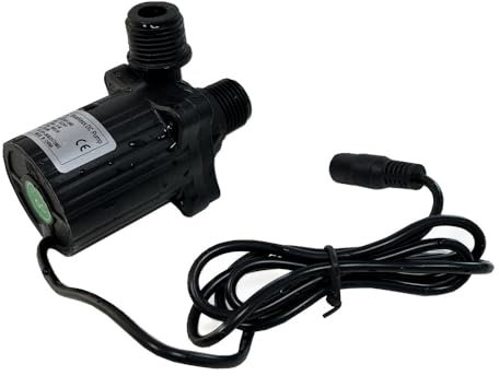 SHYSKY DC40F-2460 - Bomba de agua micro sin escobillas CC 24 V 28 W, 253 GPH 19 pies, impermeable, puertos roscados de 1/2 pulgada, seguro, bajo ruido, estable, trabajo a largo plazo, sumergible o uso