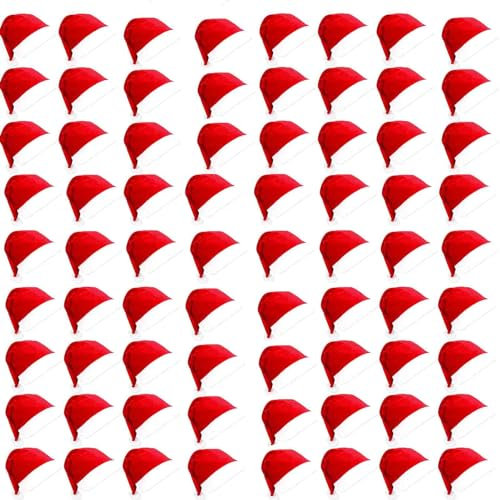 VFZILH Weihnachtsmütze 48 Stück Nikolausmütze Erwachsene Nikolausmützen für Kinder Baby Weihnachtsmützen Mehrpack,Große Menge Nikolausmütze Set,Weihnachtsmütze Erwachsene