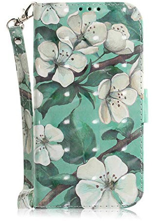 Reevermap Nokia C32 Case Flip, Protective PU Leather Wallet Card Holder Kickstand Phone Case with Magnetic Closure for Nokia C32, Lily