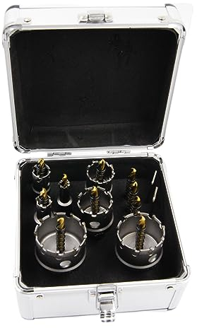 Lochsägenset, LAIWEI 12-teiliges Hartmetall Heavy Duty Lochsägenset, für Edelstahl, Metall, Gusseisen, Kupfer