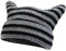 YAMEIZE Cat Ear Striped Knitted Mütze - für Damen Herren Trendy Warm Y2K Weich mit Cat Ear Striped Beanie Soft Strickmützen Winter Cap Girls Outdoor
