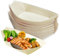 UESDU Pappschalen, Fingerfood Schalen 50 Stück Pommes Einwegschalen 15 x 7 cm Holz Einweggeschirr Schiffchen Snackschale für Würstchen Pommes Sushi