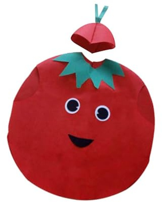 Harilla Disfraz de Comida para Adultos, Disfraces de Verduras para Hombres y Mujeres, Divertidos Accesorios de Ropa de Cosplay Reutilizables para Juegos de, Tomate