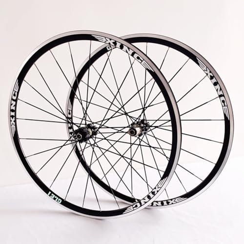 700C Laufradsatz Scheibenbremse Rennrad Vorne Hinten Felgen 27mm 8 9 10 11 Geschwindigkeit Kassette Fahrräder Räder mit Lagernaben Flache Speichen QR