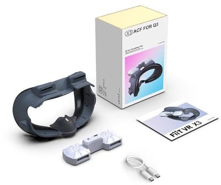 JLANDA Kühllüftermaske für das Meta Quest 3 VR-Headset, aktive Belüftung, Luftzirkulation, atmungsaktiv, für Gesichtsschnittstelle, Gesichtsabdeckung, Zubehör