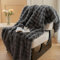 Kuscheldecke Kaninchen PlüSch Felldecke Bubble Decke 670gsm 100 * 160cm Kuscheldecke Flauschig Dick Kuschelige Flauschige Kunstfelldecke,Cozy Warme Decke FüR Bett Sofa Wohnzimmer
