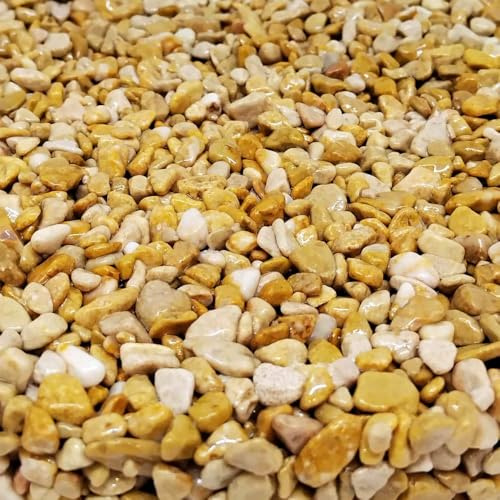 Resin Pro Komplettes Set für den Außenbereich, Terrassenboden aus Kieselsteinen und Harz, Set mit Harz für Böden, einfach anzubringen, stabilisierter Kies (brombeergelb + transparentes Bindemittel)