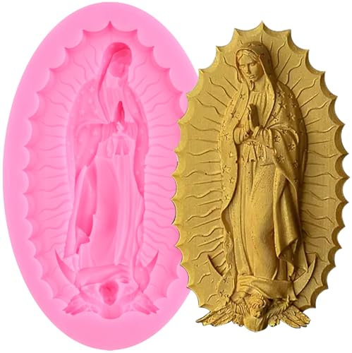 XMOLDNMS Virgen María - Molde de silicona para fondant, para decoración de pasteles, cupcakes, chocolate, pasta de goma, caramelo, arcilla polimérica
