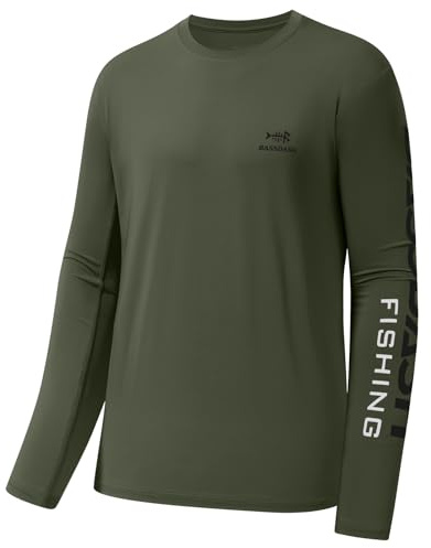 Bassdash Camisetas de Pesca para Hombre protección Solar UV UPF 50+ Camiseta de Manga Larga