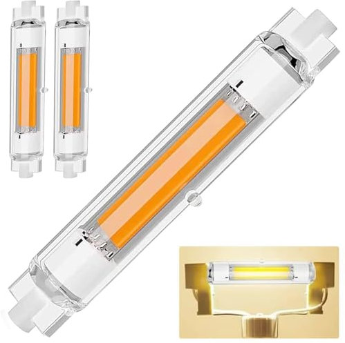 R7S LED 118mm Dimmbar 30W, R7S LED Dimmbar Lampen Ersatz für 300W Halogen Leuchtmittel, Naturweiß 4000K 3000LM Kein Flackern, 360°Abstrahlwinkel Stab-Glühbirne, 2PCS