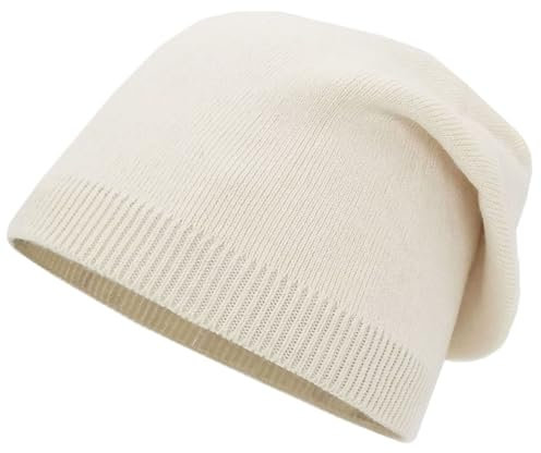 Damenhut für Herbst und Winter, einfach, weich, dünn, Strickmütze, Outdoor, warm, kalt, modisch, Haubenmütze, beige, L