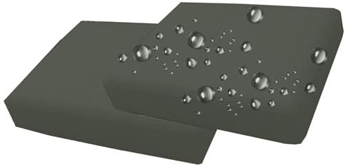 JORTUIO Outdoor Sofa Sitzkissenbezug 2/4er Set Wasserdicht mit Reißverschluss, Terrassenstuhl Sofakissen Bezug Abnehmbar, Wetterfest Sofabezug für Garten Möbel aus Rattan(Dark Gray,60x60x10cm 2pcs)