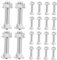 Garneck 20 Set vite kit ferramenta letto kit bulloni carrello bulloni a testa tonda hardware di montaggio per pianale di camion kit bulloni cerchio posteriore acciaio al carbonio Argento