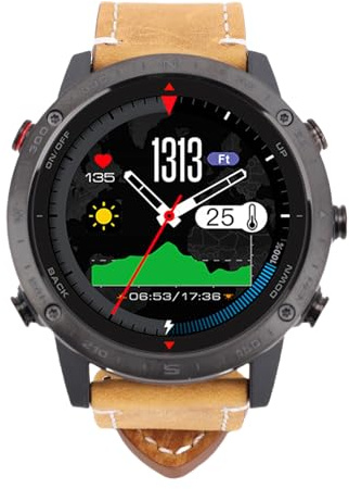 Bnineteenteam Sports Smartwatch, Männer in mit Benachrichtigungsmanagement, Leicht und Doch Langlebig, Design, Langlebiger Akku, Präziser Verfolgung, Tiefensensor, Barometer, für Fitness,