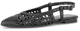 Gabor Damen Slingpumps, Frauen Pumps,Sport-Dynamic,glatt-Leder,antikrosa,silbrt,Casual,Fashion,metallic,Effekt,elegant,schwarz,38.5 EU / 5.5 UK