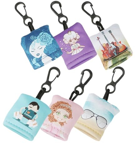 6 Pièces Chiffon de Nettoyage pour Lentilles, Compact et Pratique | Fibre Textile, pour Écrans de Téléphone et Objectifs Caméra, Se Range Paquet à Main ou Paquet à Dos