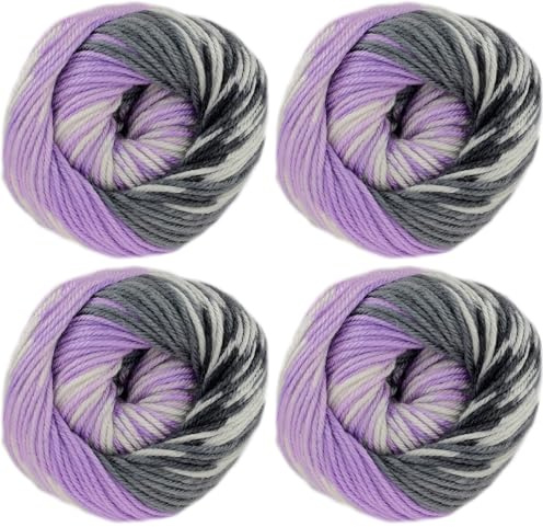 King Cole Fjord DK Knitting Wool Acrylic Self Pattern Fairisle Yarn 1 x 100g (Faxa - 4923) (Pack of 4)